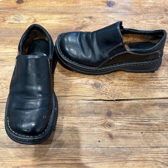 Born Shoes - Born Shoes Mayflower Black Chunky Leather Loafers Women's Size 7 (EU‎ 38) EUC